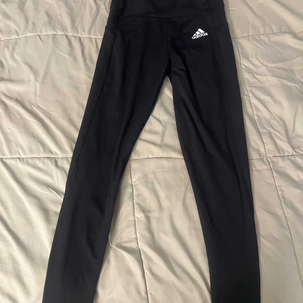 adidas Black Performance Leggings with Logo